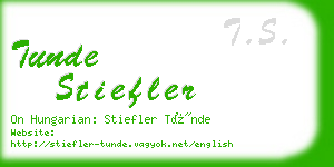 tunde stiefler business card